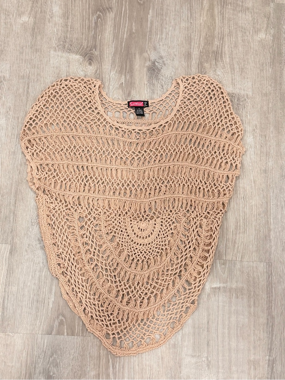 Boho Crochet Poncho Top Festival Fairycore 🤎